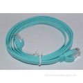 Molded CAT6 UTP Flat Patch Cable in Light Blue Color